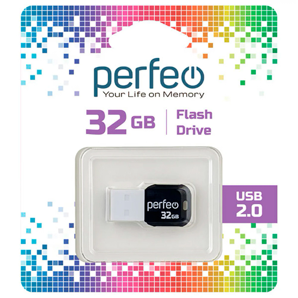 Флэш диск USB Perfeo 32GB M02 White (PF-M02W032)