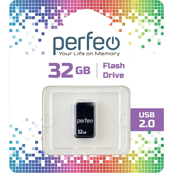 Флэш диск USB Perfeo 32GB M03 Black (PF-M03B032)