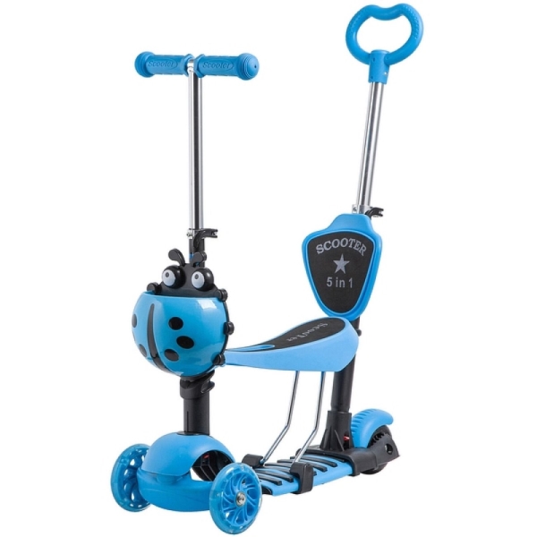 Самокат Novatrack DISCO-KIDS SADDLE PRO голубой