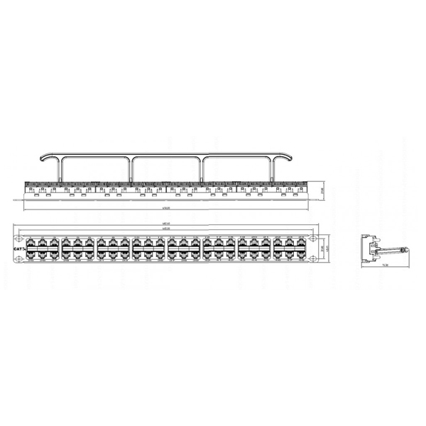 Патч-панель Hyperline PPHD-19-48-8P8C-C5e-110D