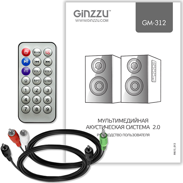 Колонки компьютерные 2.0 Ginzzu GM-312