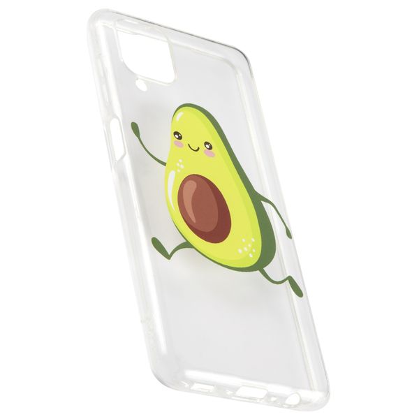 Накладка силиконовая Barn&Hollis для Samsung Galaxy A12 прозрачная с принтом (авокадо)