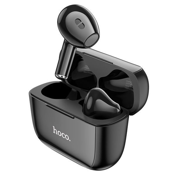 Наушники True Wireless Hoco с&nbsp;микрофоном&nbsp;EW12&nbsp;Clear,&nbsp;черный&nbsp;(62467)