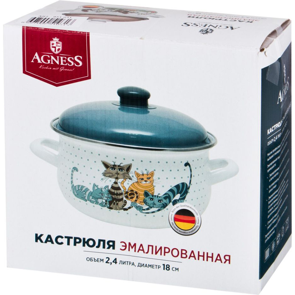 Кастрюля Agness Озорные коты 951-002
