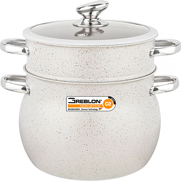 Кастрюля Agness со стекл.крышкой белый(926-507)