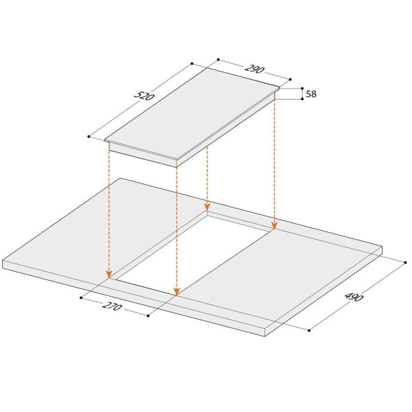 Встраиваемая электрическая панель Hebermann HBKI 3020.1 B