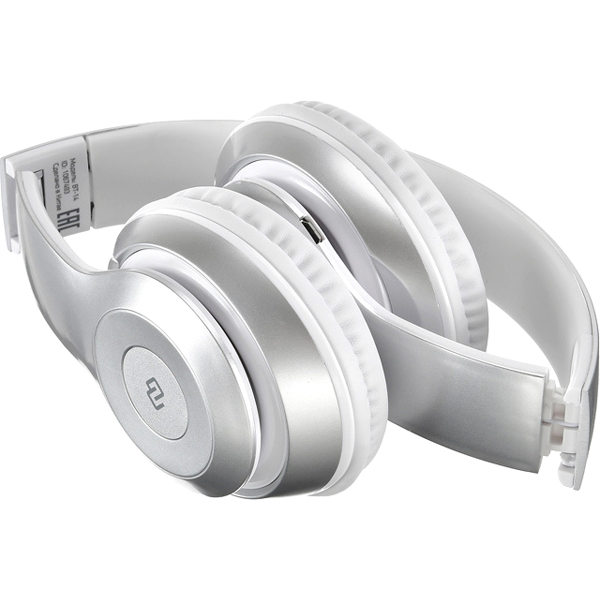 Наушники накладные Bluetooth Digma BT-14 Silver Matte (L150BT)