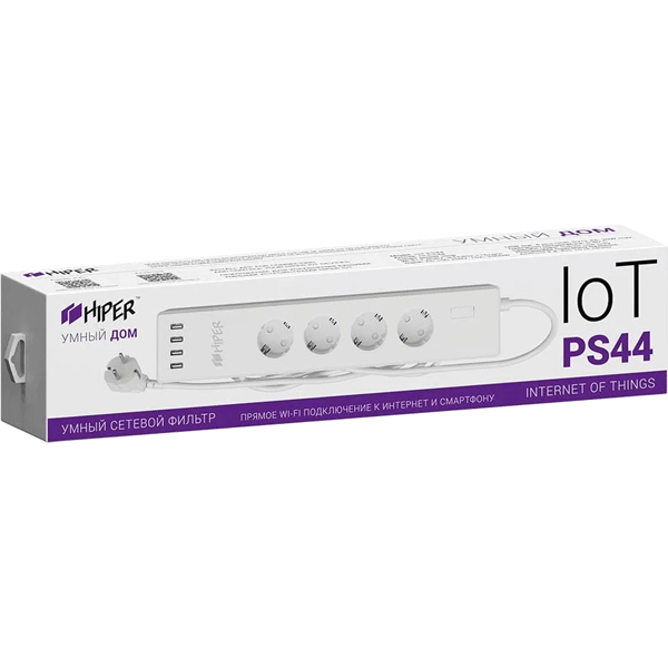 Умный сетевой фильтр HIPER сетевой фильтр IoT PS44 (HI-PS44)