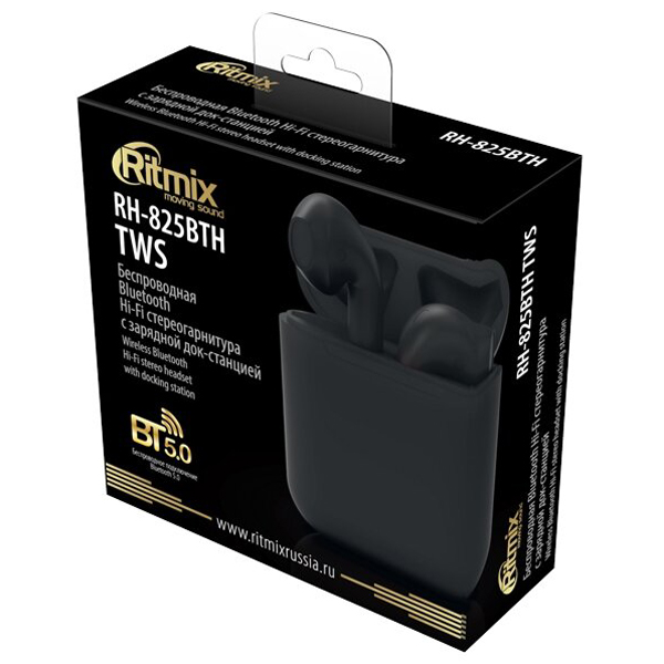 Наушники True Wireless Ritmix RH-825BTH TWS черный