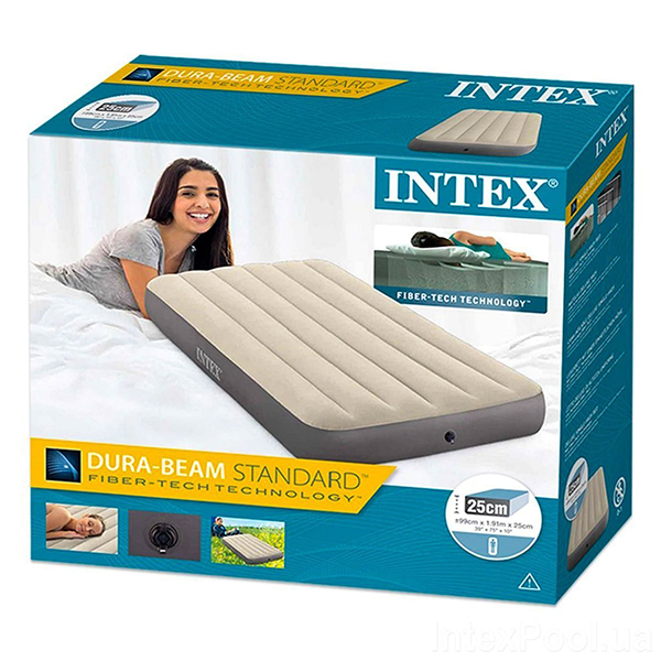 Матрас надувной Intex SINGLE-HIGH AIRBED 99х191х25см (64101)