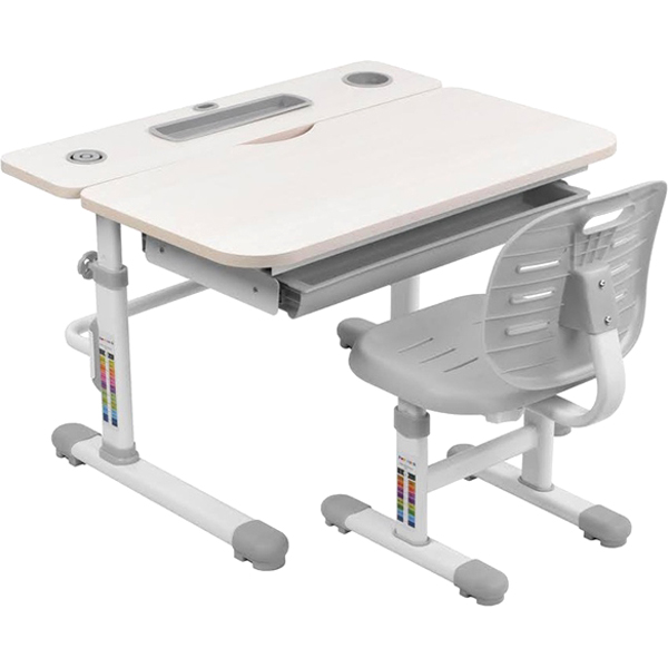 Комплект парта и стул Fundesk Littonia Grey-w