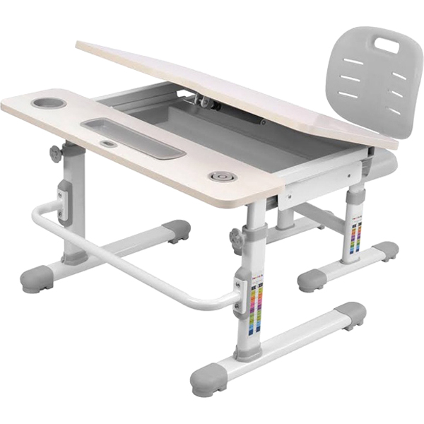 Комплект парта и стул Fundesk Littonia Grey-w