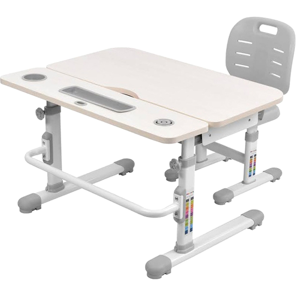 Комплект парта и стул Fundesk Littonia Grey-w