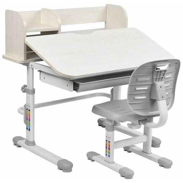 Комплект парта и стул Fundesk Carezza Grey-w