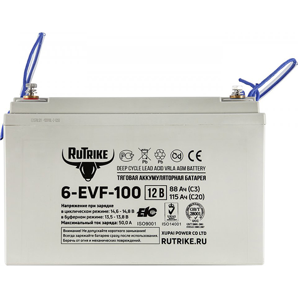 Аккумулятор для ТСД Rutrike 6-EVF-100 (12V100A/H C3)