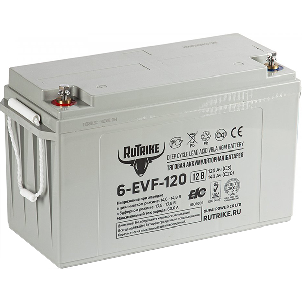 Аккумулятор для ТСД Rutrike 6-EVF-120 (12V120A/H C3)