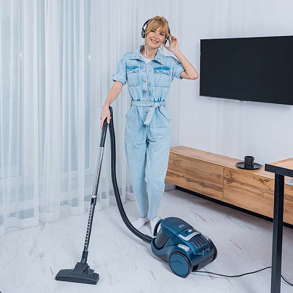 Пылесос с контейнером для пыли Аксион Р37 синий