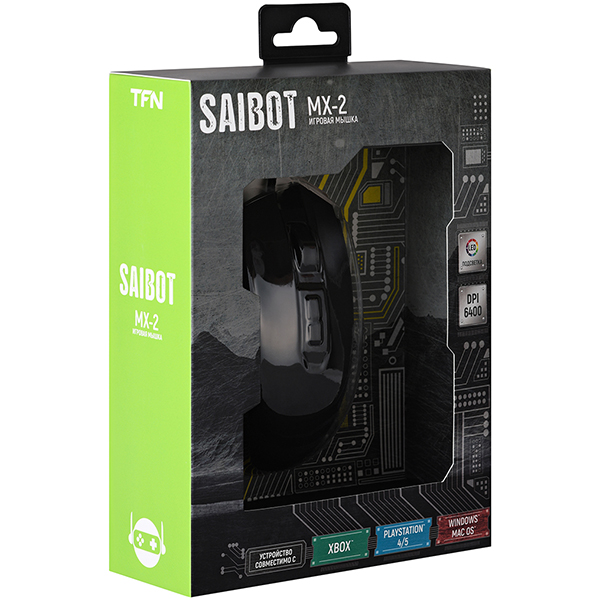 Игровая мышь TFN Saibot MX-2 black (TFN-GM-MW-MX-2)