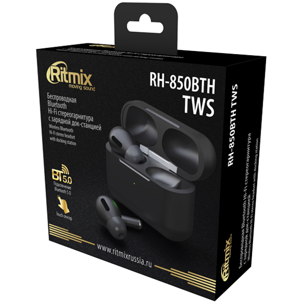 Наушники True Wireless Ritmix RH-850BTH TWS черный