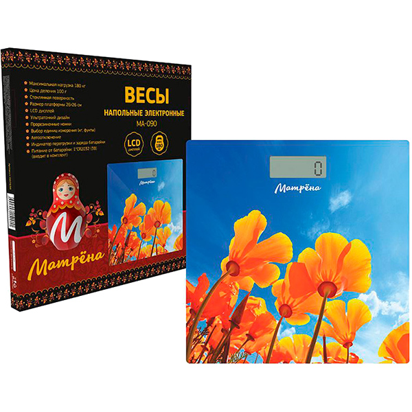 Весы напольные Матрёна МА-090 007837 лютики