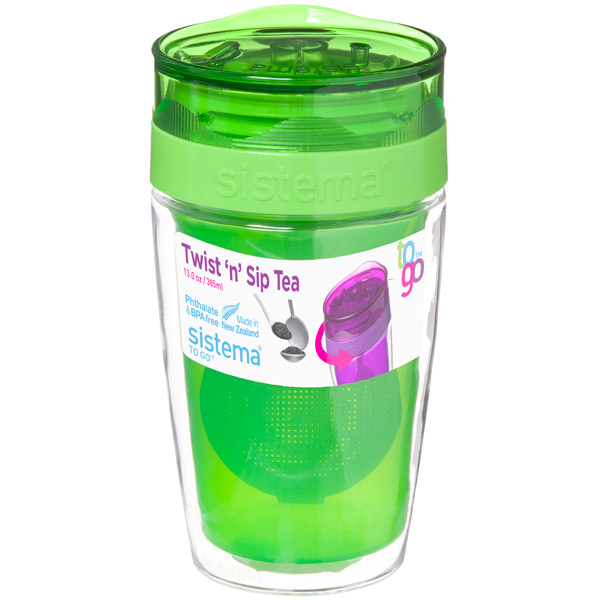 Термокружка Sistema To-Go Twist 'n' Sip Tea 370мл зеленый (21476)