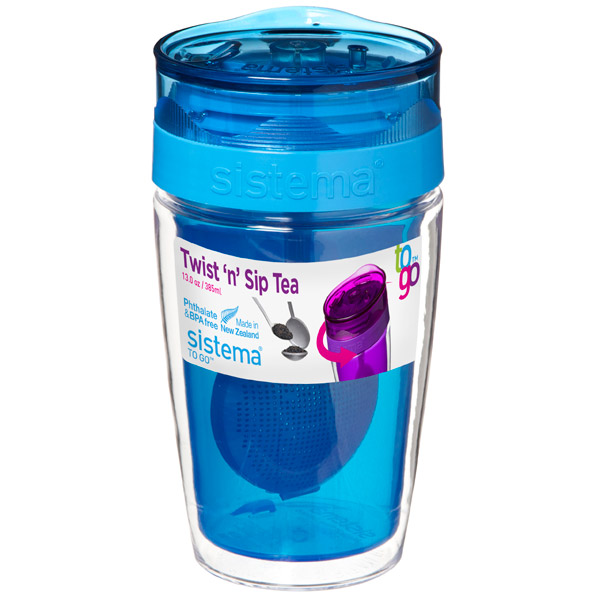 Термокружка Sistema To-Go Twist 'n' Sip Tea 370мл синий (21476)