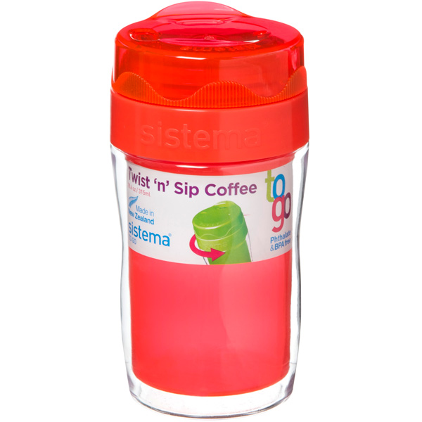 Термокружка Sistema To-Go Twist 'n' Sip Coffee 315мл оранжвый (21477)