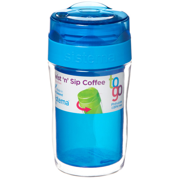 Термокружка Sistema To-Go Twist 'n' Sip Coffee 315мл синий (21477)