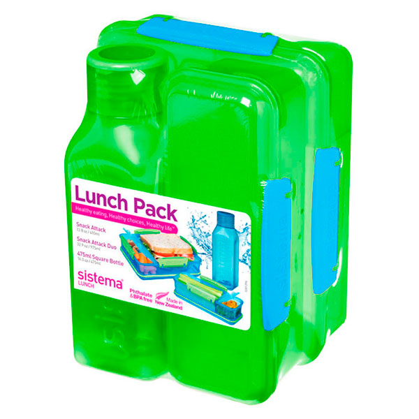 Набор контейнеров Sistema Lunch 3 Pack 475мл Green (1590) фото