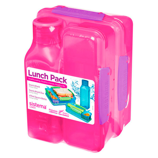 Набор контейнеров Sistema Lunch 3 Pack 475мл Red (1590) фото