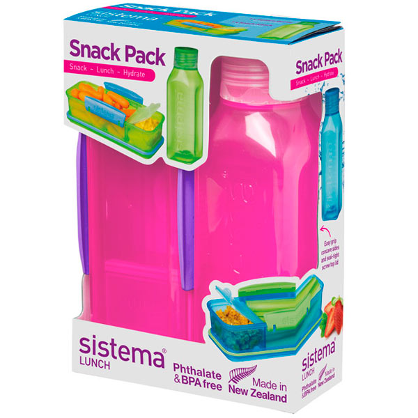 Набор контейнеров Sistema Lunch Snack Pack 475мл Red (1596)