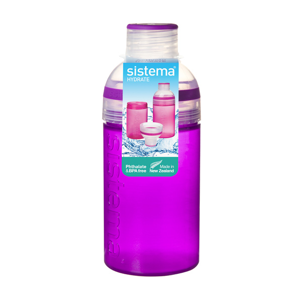 Бутылка для воды Sistema Hydrate Trio 480мл фиолетовый(820) фото