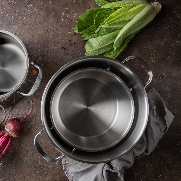 Кастрюля Nadoba Tesla 16см/1,5л со складными ручками (727813)