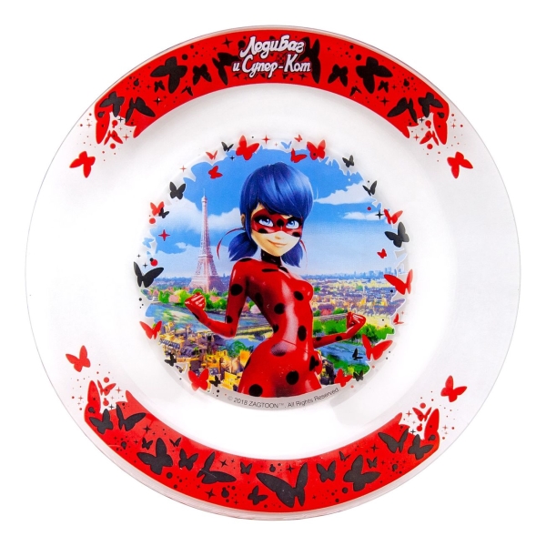 Набор детской посуды ND Play Леди Баг и Супер Кот: Бабочки, 3 предмета