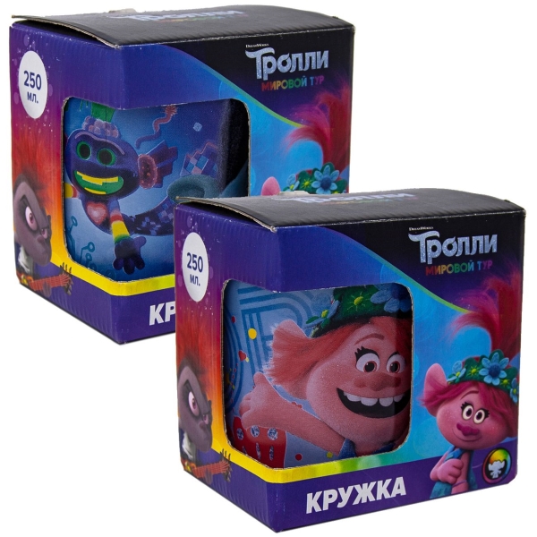 Набор кружек ND Play Тролли Поп и Техно 230мл, стекло, 2шт (305294)