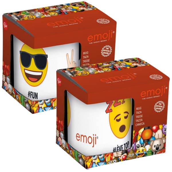 Набор кружек Stor Эмодзи Cool 325мл, керамика, 2шт (305303)