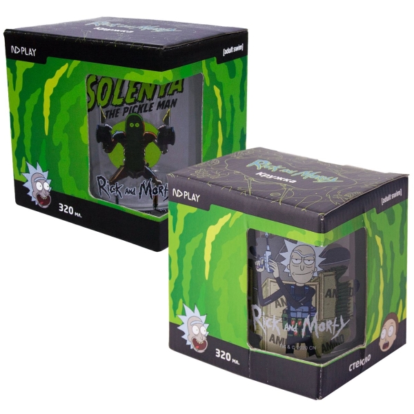 Набор кружек ND Play Рик и Морти 320мл, стекло, 2шт (305308)