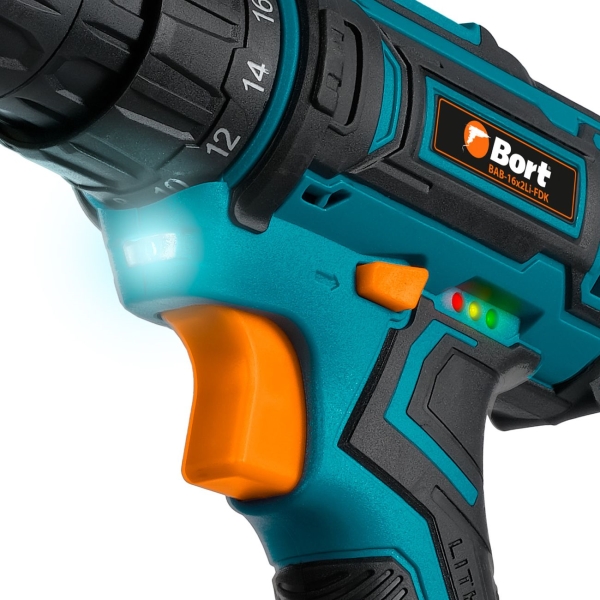 Шуруповерт аккумуляторный Bort BAB-16X2LI-FDK