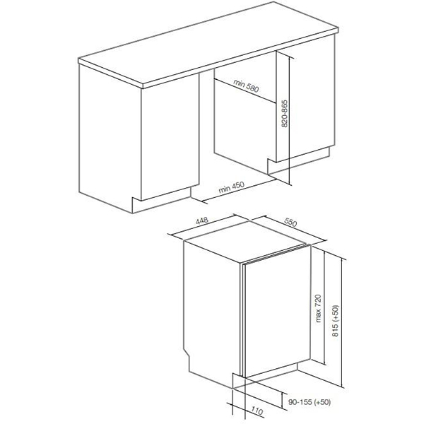 Встраиваемая посудомоечная машина Graude VGE 45.0