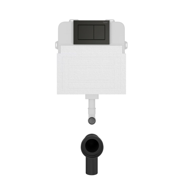 Комплект 2 в 1: бачок скрытого монтажа Teymi T70012 + T70013BM черная