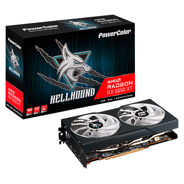 Видеокарта PowerColor RX6650XT 8GB Hellhound (AXRX 6650XT 8GBD6-3DHL/OC