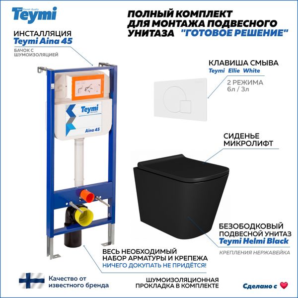 Унитаз Teymi T70034+T70024WM+T40302MB
