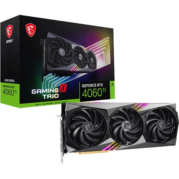 Видеокарта MSI RTX 4060 TI GAMING X TRIO 8GB