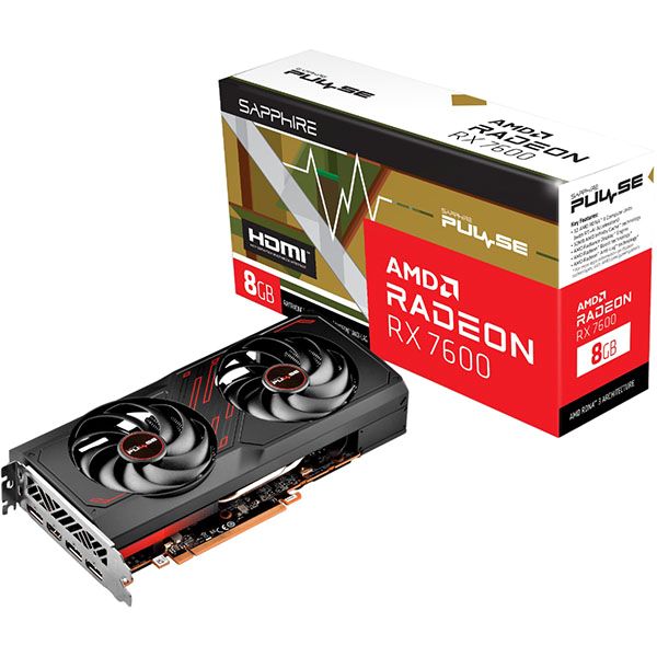 Видеокарта Sapphire Radeon RX7600 PULSE GAMING OC (11324-01-20G)