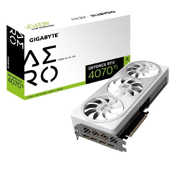 Видеокарта GIGABYTE NVIDIA GeForce RTX 4070 Ti AERO OC 12GB (GV-N407TAERO OCV2-12GD)