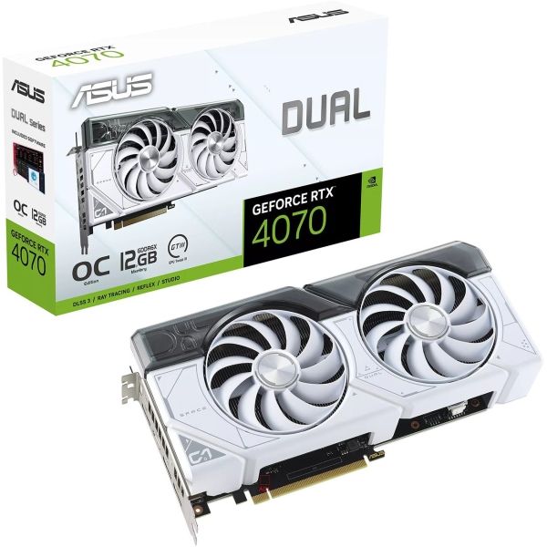 Видеокарта ASUS DUAL-RTX4070-O12G-WHITE фото