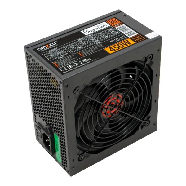 Блок питания Ginzzu PB450 12см 80+