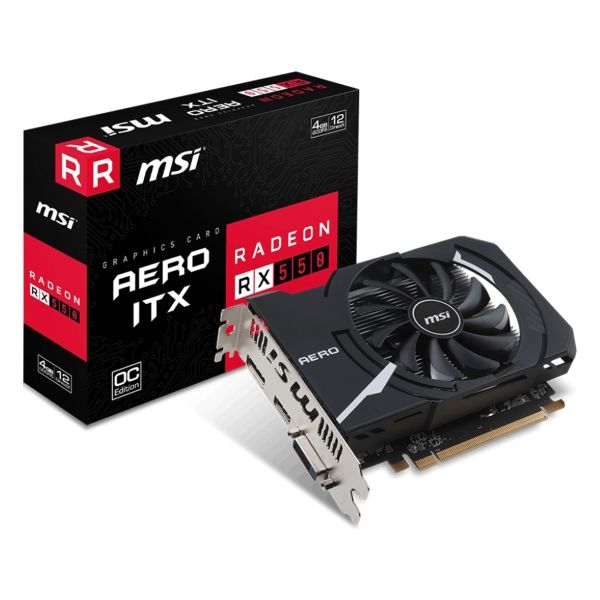 Видеокарта MSI Radeon RX 550 AERO ITX 4G OC