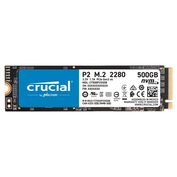 SSD накопитель Crucial 500GB P2 (CT500P2SSD8)