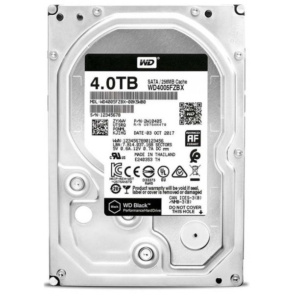 Внутренний HDD диск WD 4TB Black (WD4005FZBX) фото